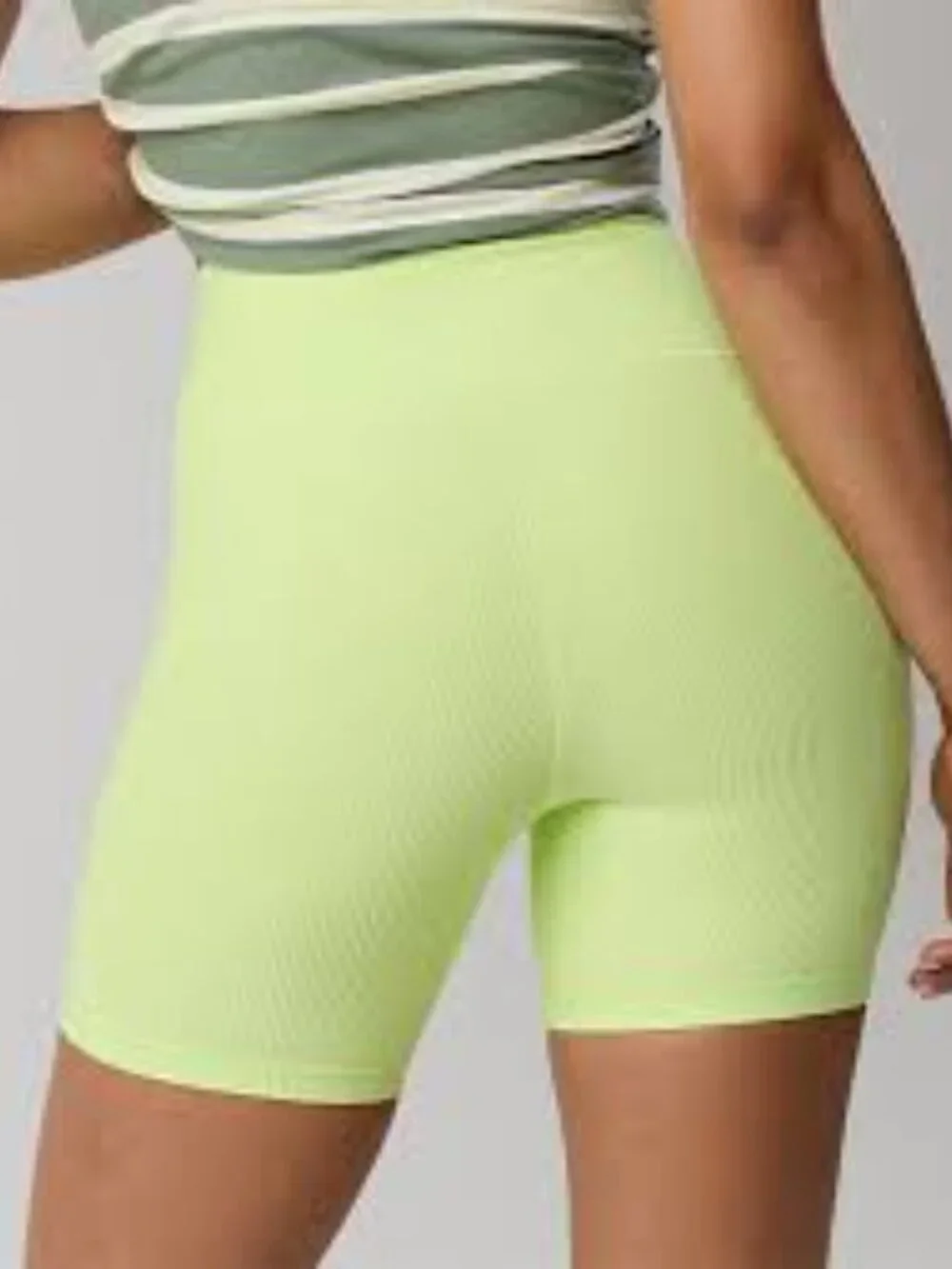NWT: OFFLINE By Aerie Stripe Rib High Waisted 7" Bike Short - Picture 2 of 5